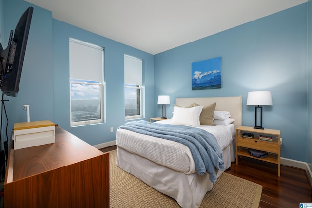 bedroom featuring wood-type flooring