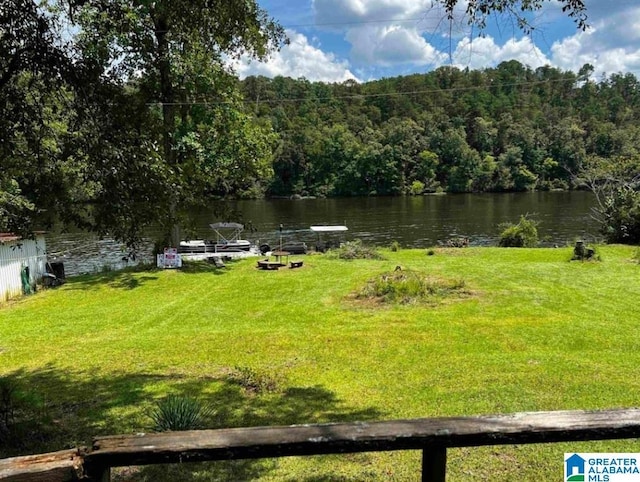 exterior space featuring a water view