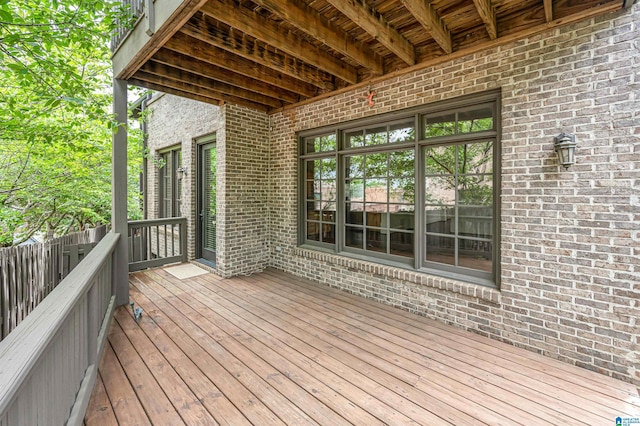 view of wooden terrace