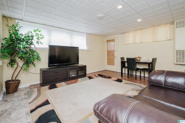 living room featuring hardwood / wood-style floors