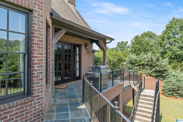 exterior space with french doors