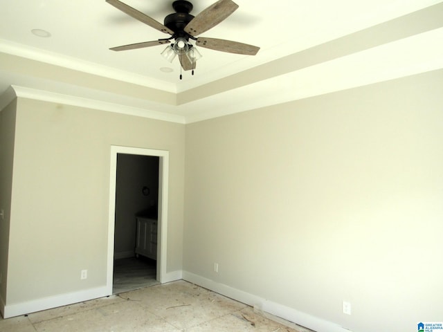 interior space featuring ceiling fan