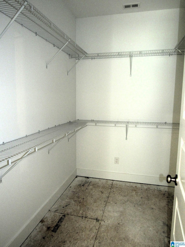 view of walk in closet