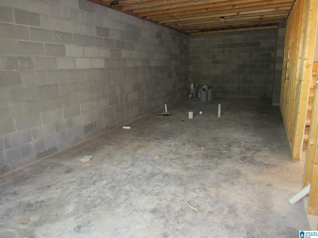 view of basement