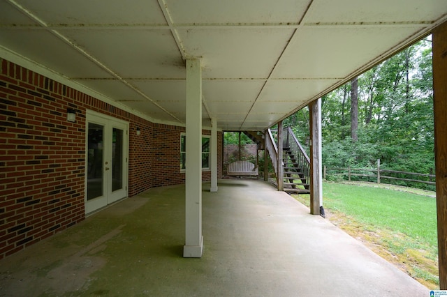 view of patio / terrace with french doors