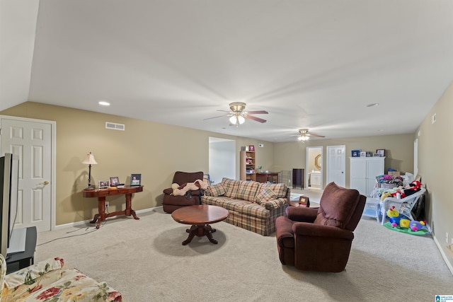 view of carpeted living room