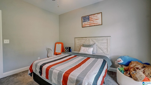 view of carpeted bedroom