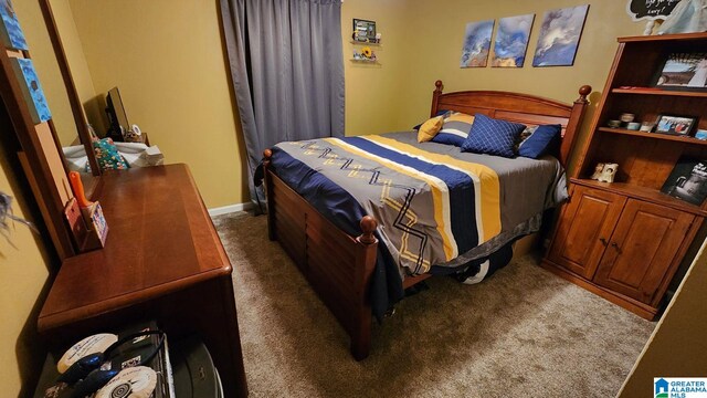 view of carpeted bedroom