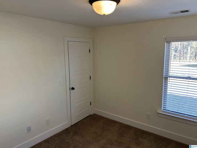 view of carpeted empty room