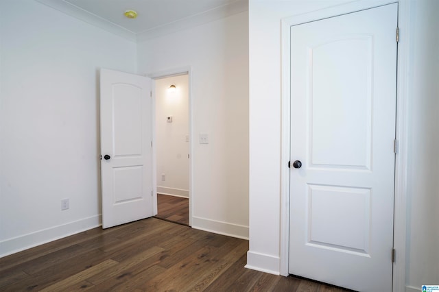 interior space featuring dark wood-type flooring