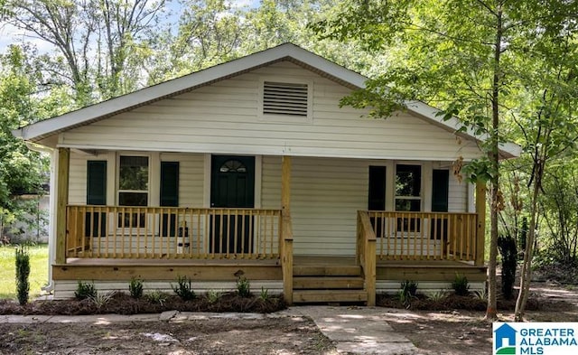 bungalow-style home with a porch