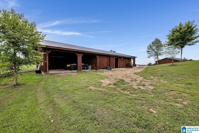 exterior space with a lawn