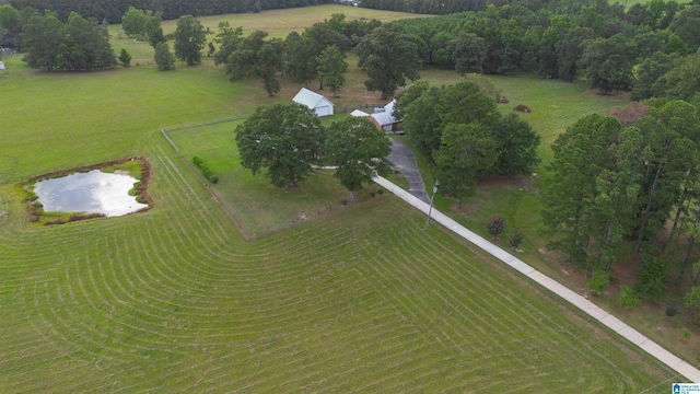 bird's eye view with a rural view