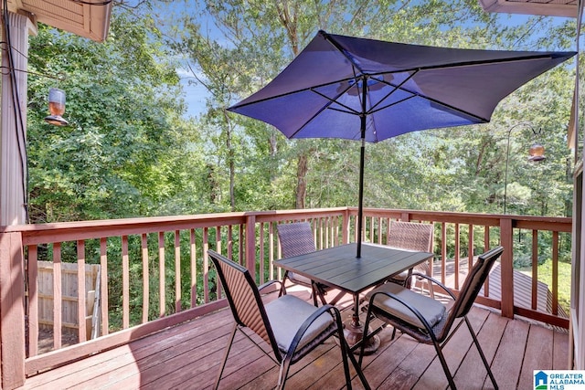 view of wooden deck