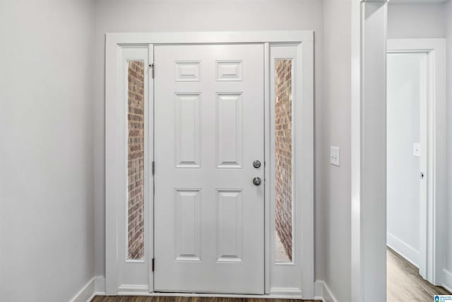 foyer entrance featuring light hardwood / wood-style floors