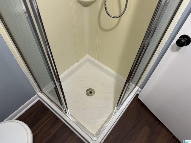 bathroom featuring hardwood / wood-style flooring