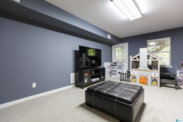 view of carpeted living room