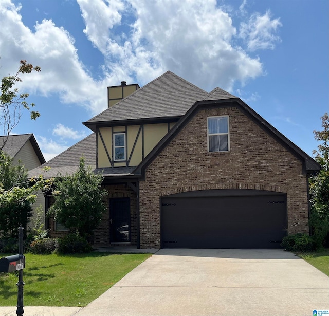 view of front of home with a front yard