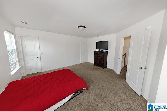 view of carpeted bedroom