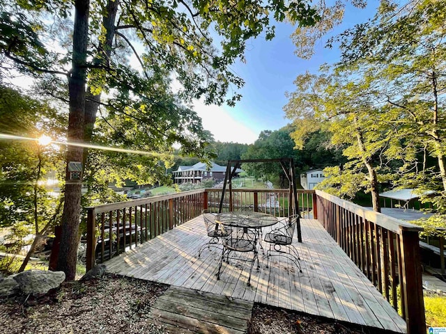 view of wooden terrace