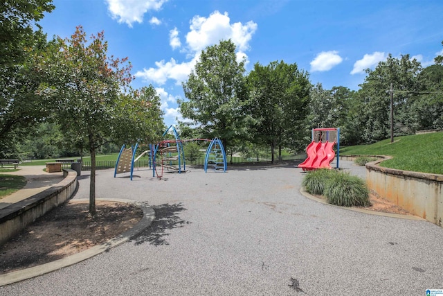 view of jungle gym