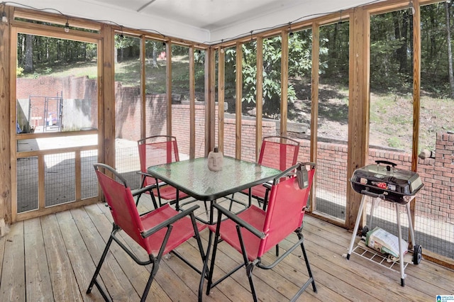 view of sunroom