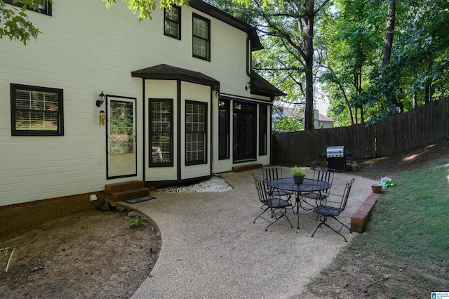 view of patio featuring area for grilling