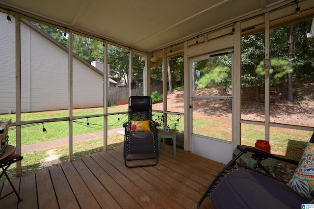 view of sunroom