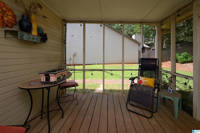 view of sunroom