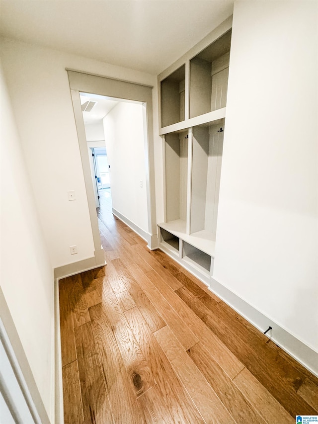 mudroom featuring hardwood / wood-style floors