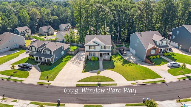 bird's eye view featuring a residential view