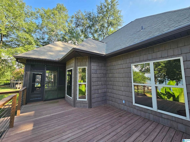 view of wooden deck