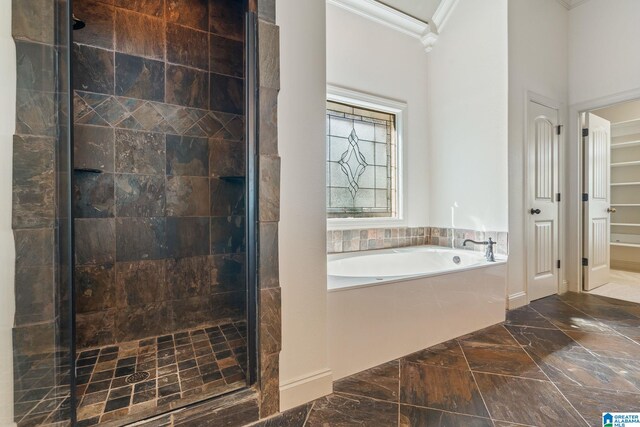 bathroom featuring vanity and crown molding