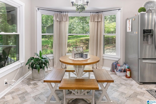 view of dining space