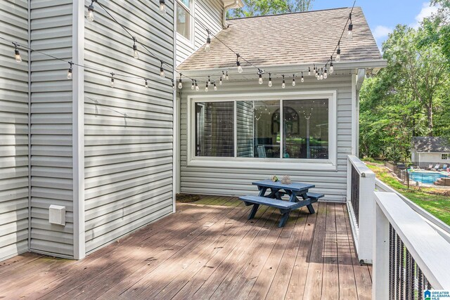 view of wooden deck