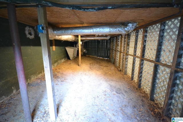 view of basement