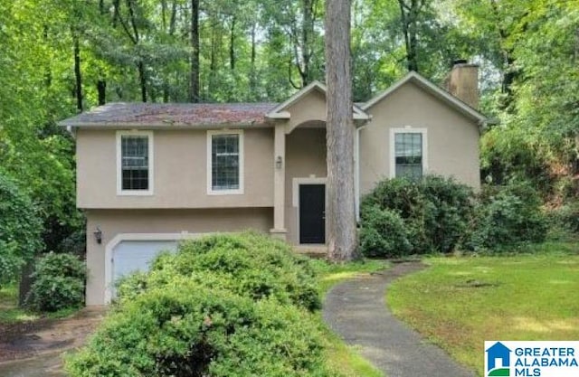 split foyer home with a garage