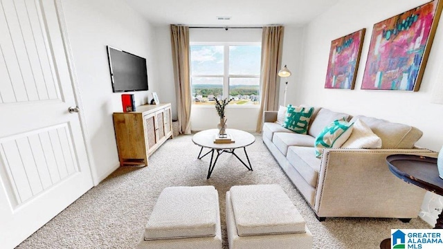 view of carpeted living room