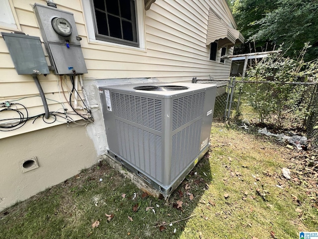 exterior details featuring central AC unit