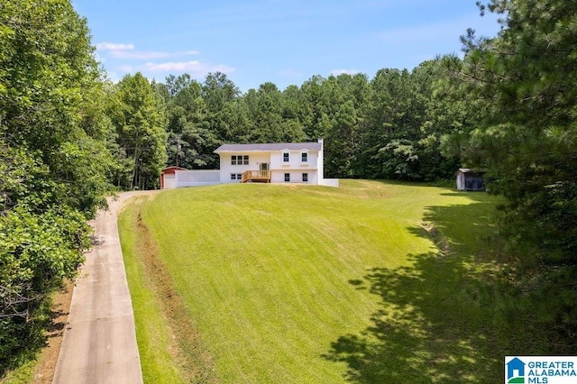 820 Boozer Rd, Heflin, AL 36264 - aerial view of property and surrounding area with a forest