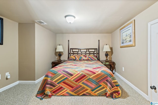 bedroom featuring carpet