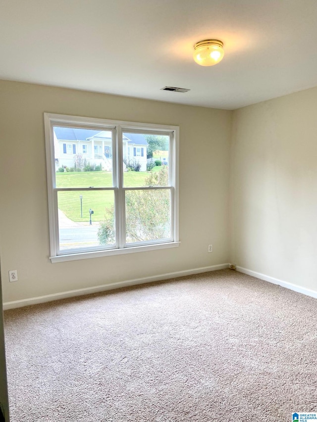 view of carpeted empty room