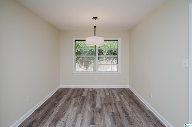 empty room with wood-type flooring