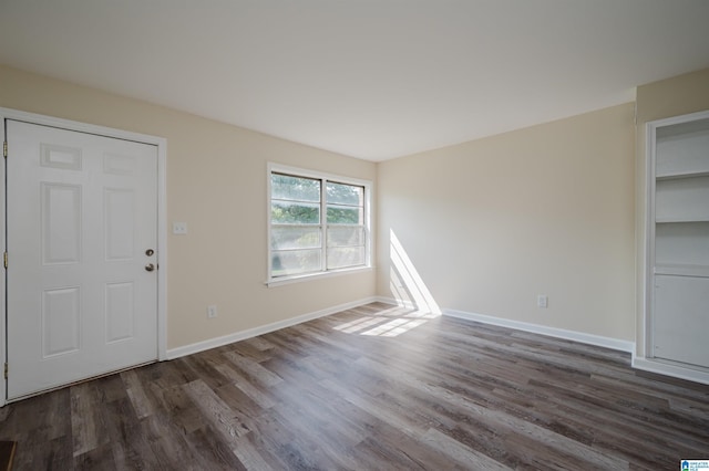 interior space featuring dark wood-type flooring