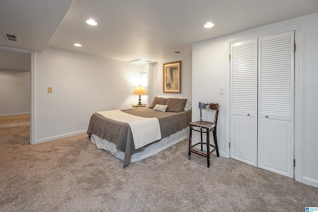 view of carpeted bedroom