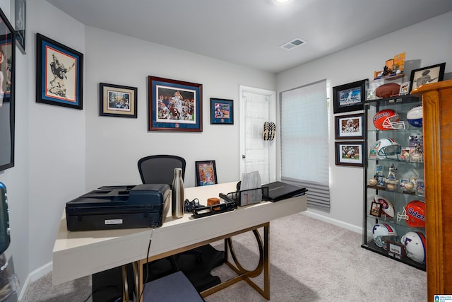 view of carpeted office