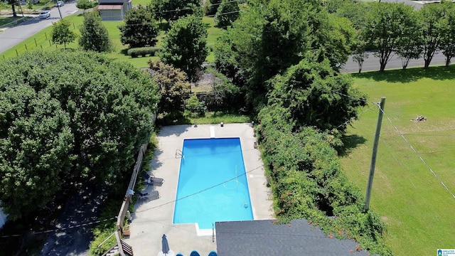 401 SW 8th St, Cullman, AL 35055 - view of pool with a fenced in pool, a yard, and fence