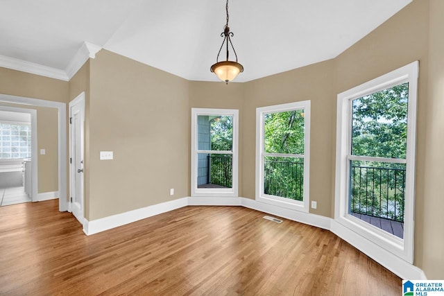 empty room featuring hardwood / wood-style floors