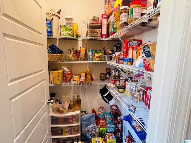 view of pantry