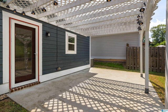 view of patio / terrace with a pergola